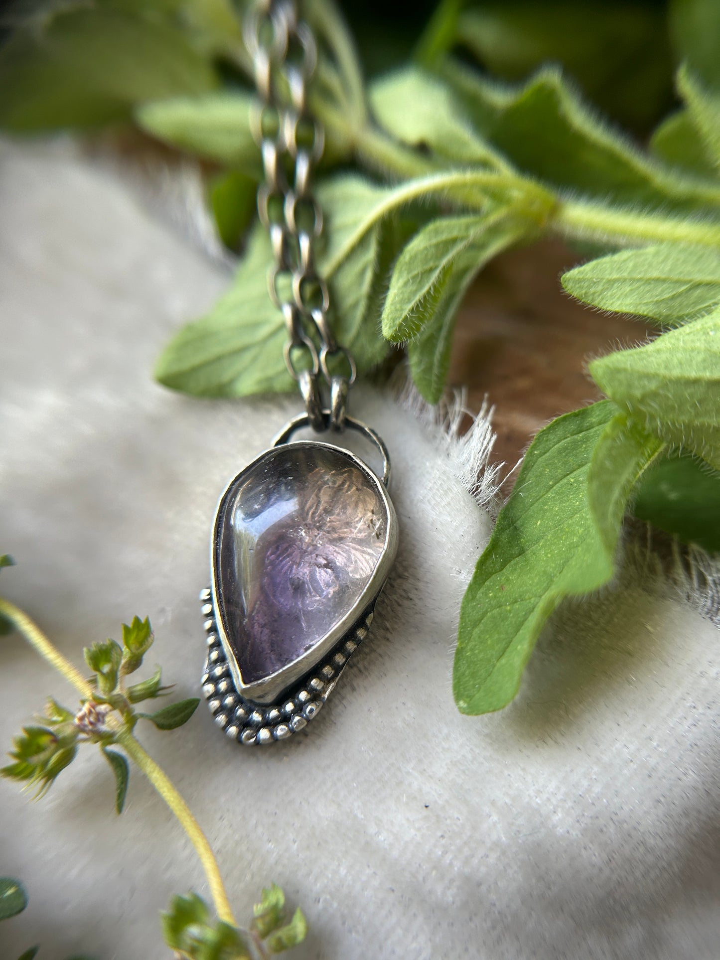 Ametrine iris necklace sterling silver pendant jewelry