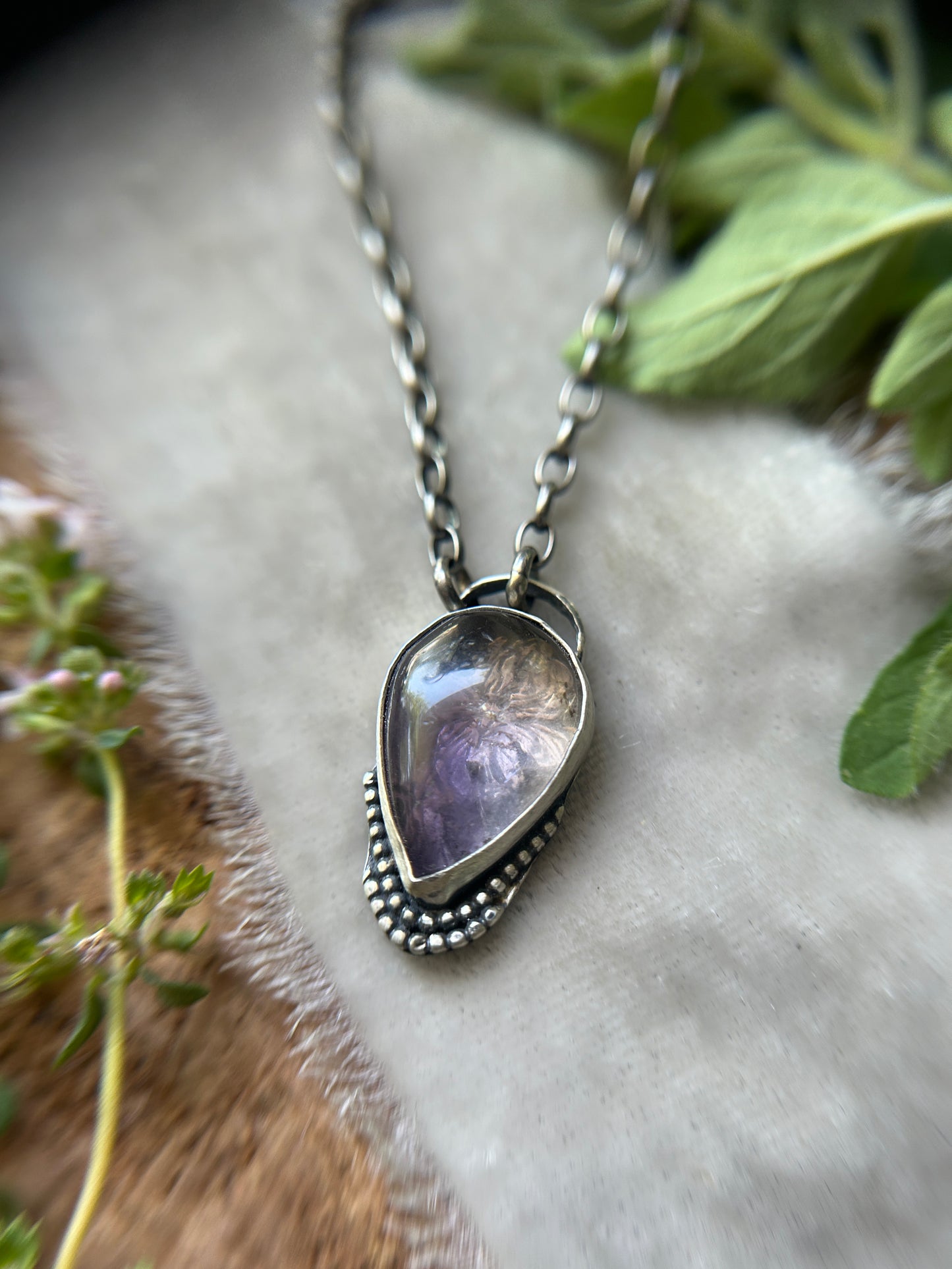 Ametrine iris necklace sterling silver pendant jewelry