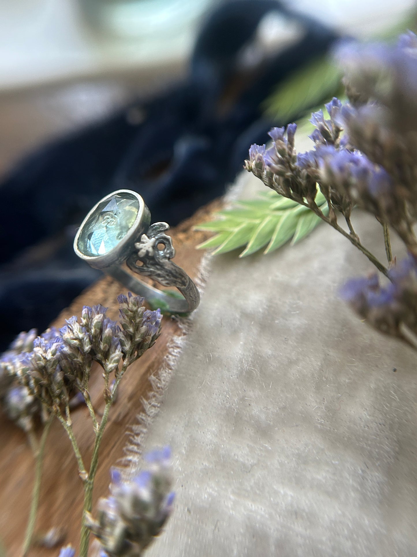 Reserved- custom green sapphire song of the sea ring