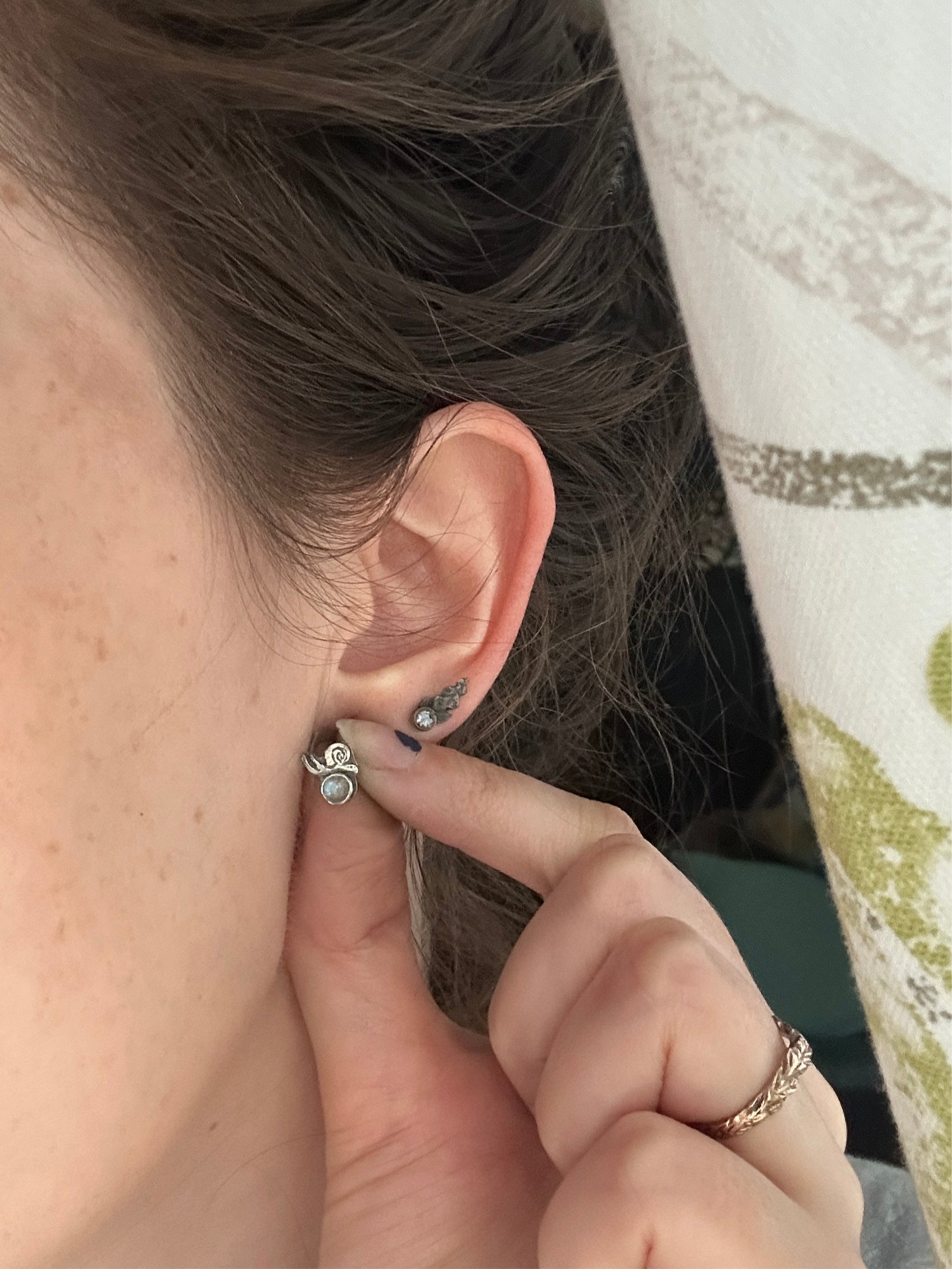 Snail post earrings- sterling silver jewelry