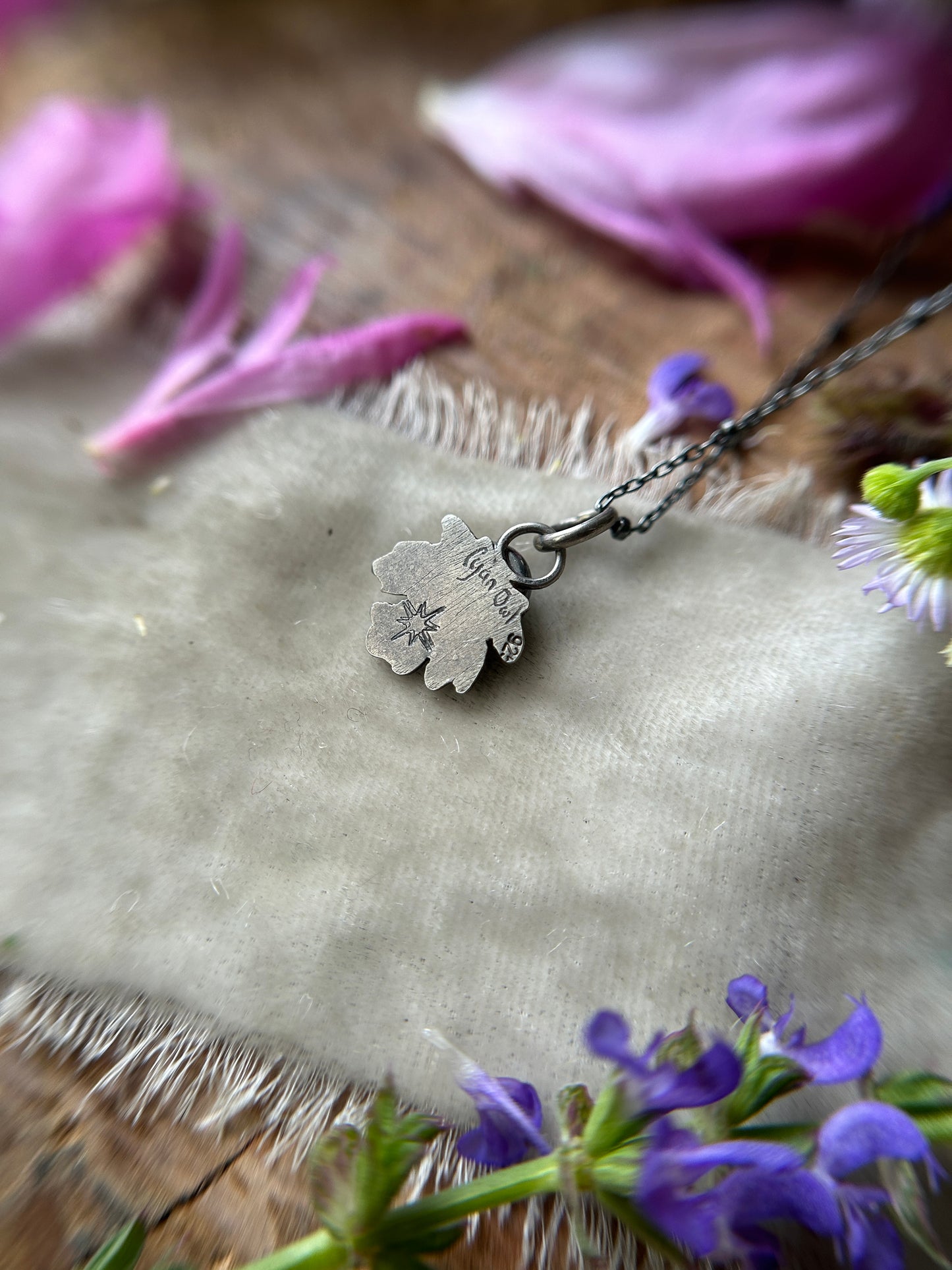 Serpentine Maple Leaf Necklace- sterling silver leaf jewelry