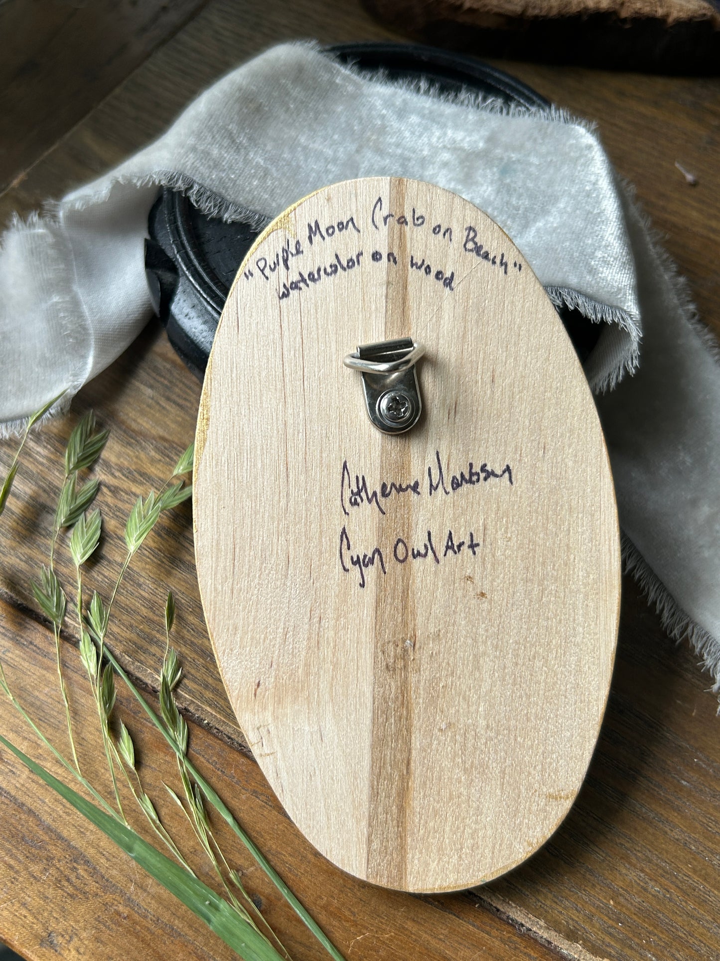 Miniature Original Watercolor Painting- barred owl, opossum, bluebird, crab,hummingbird, or turtle