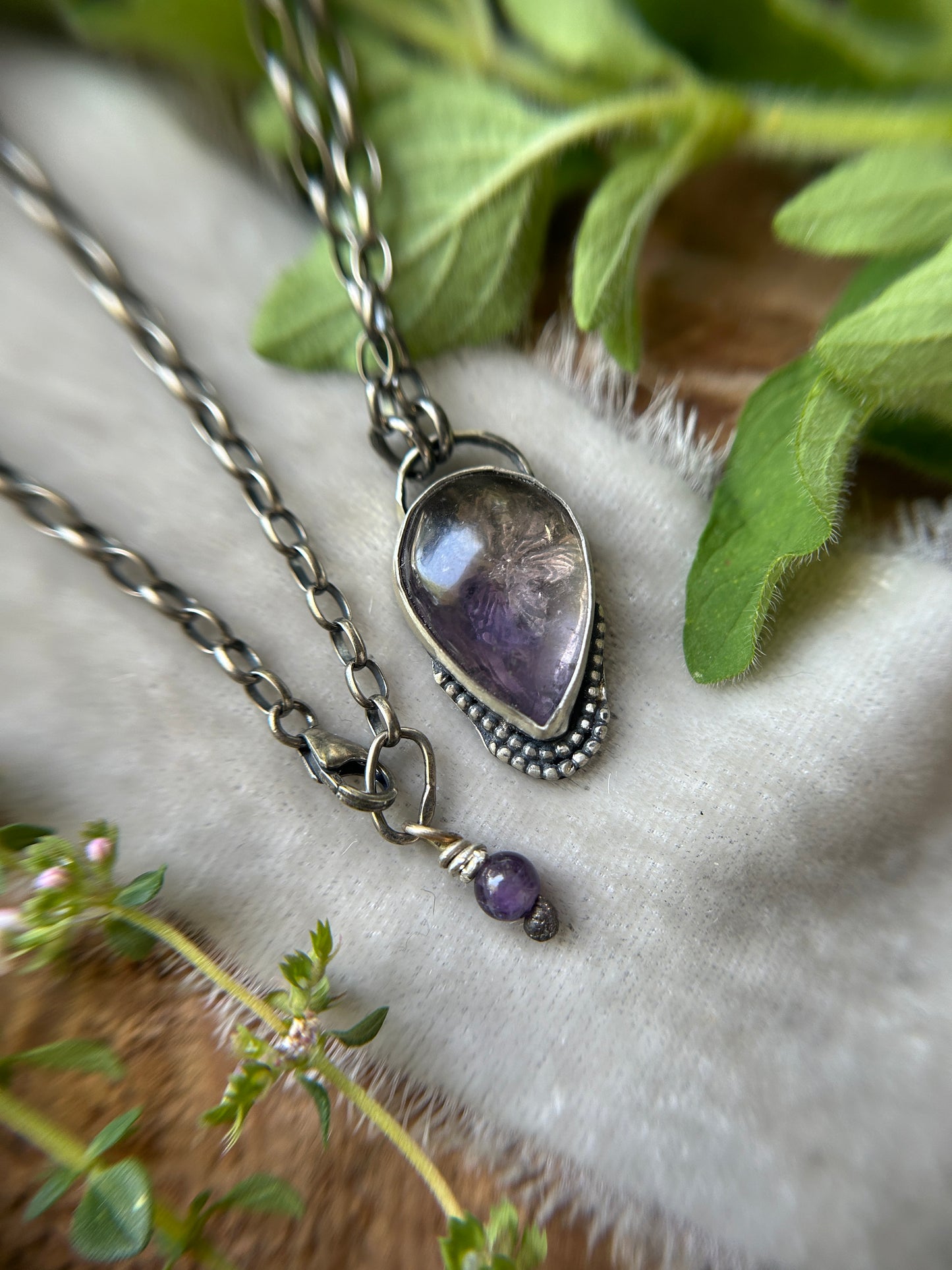 Ametrine iris necklace sterling silver pendant jewelry