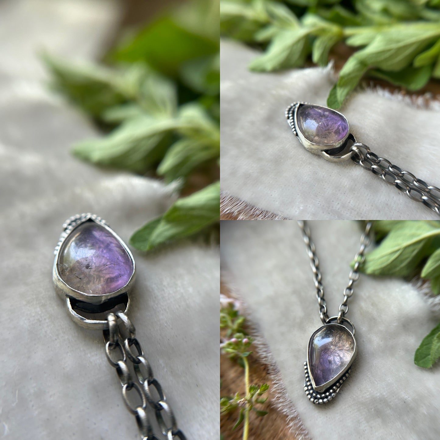 Ametrine iris necklace sterling silver pendant jewelry