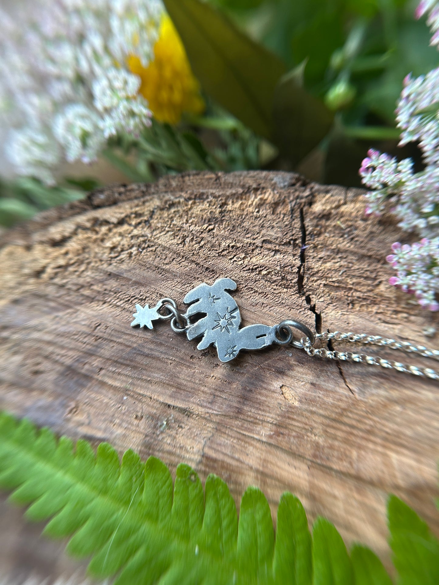 Star bunny necklace preorder- sterling silver handmade rabbit jewelry