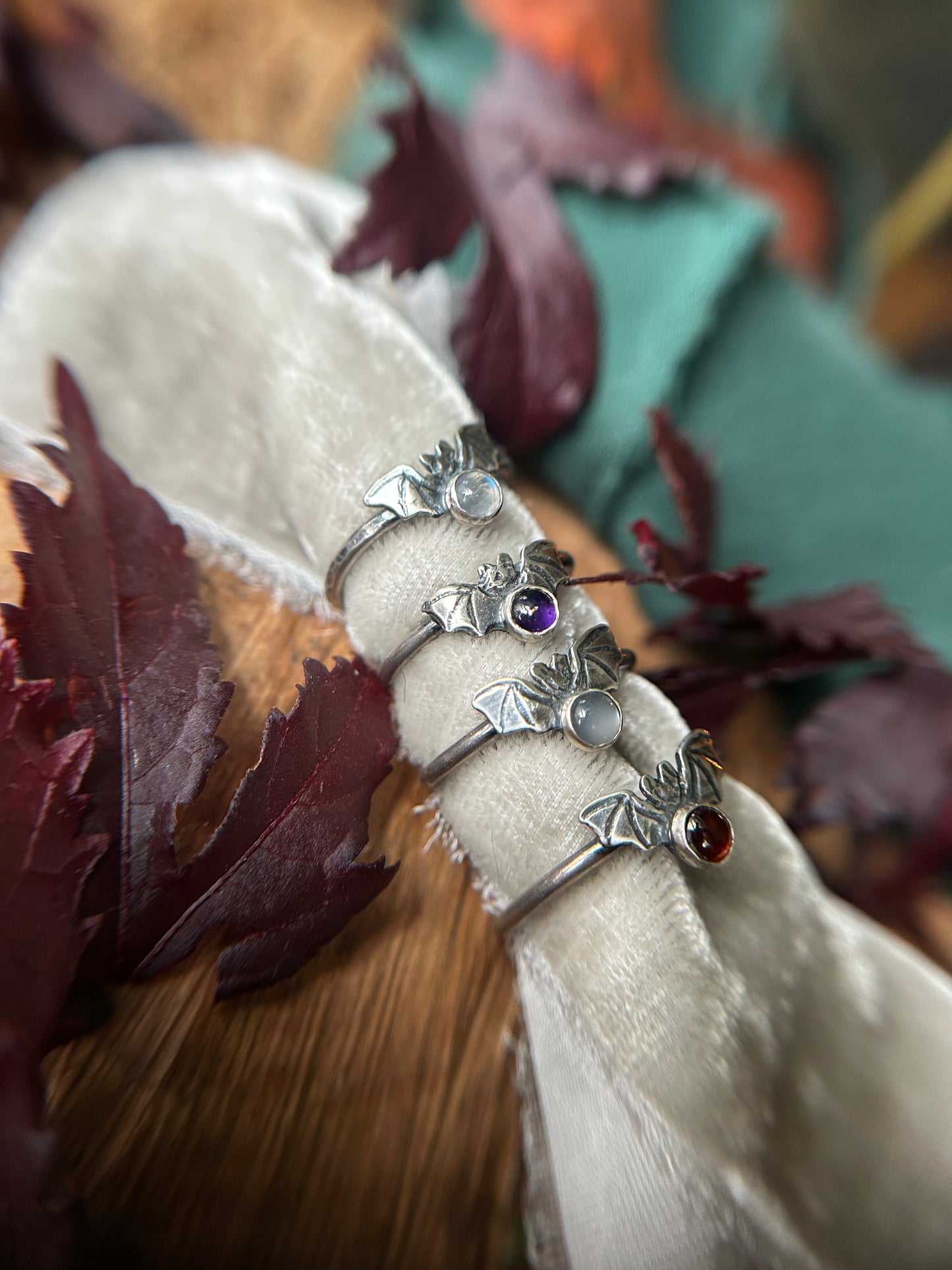 Ready to ship bat ring- assortment of sizes and gemstone jewelry