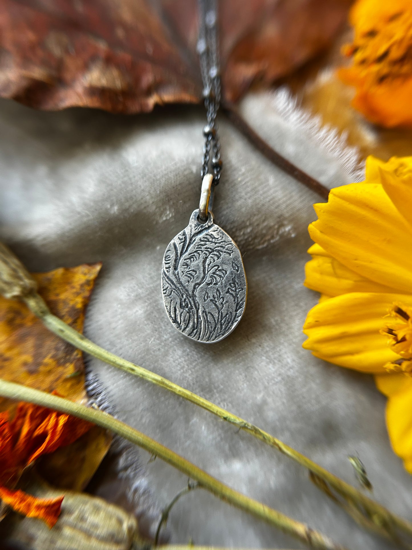 Smoky quartz barn owl necklace- Sterling silver jewelry