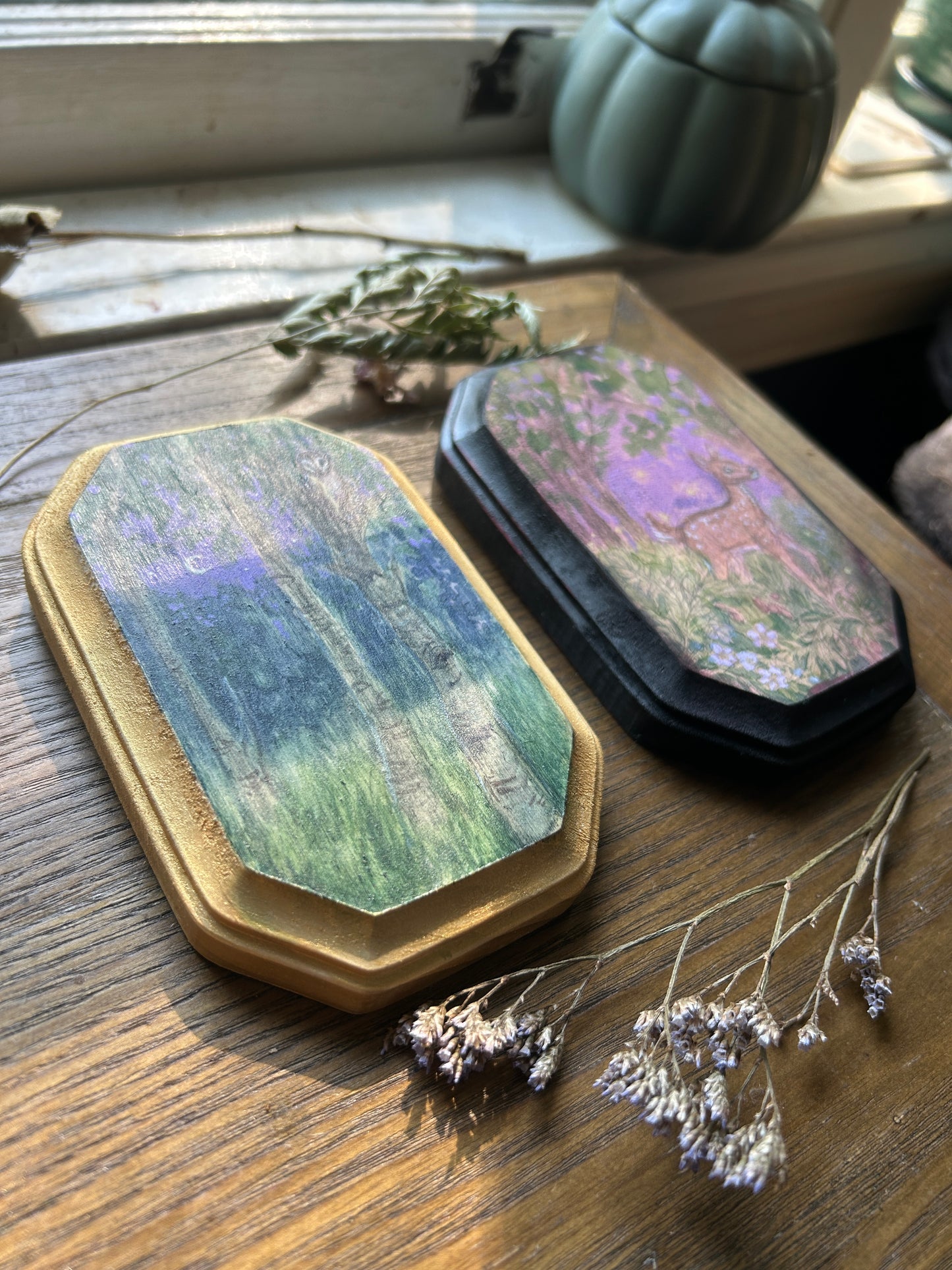Miniature Original Watercolor Painting- assorted nature and animal paintings on wood