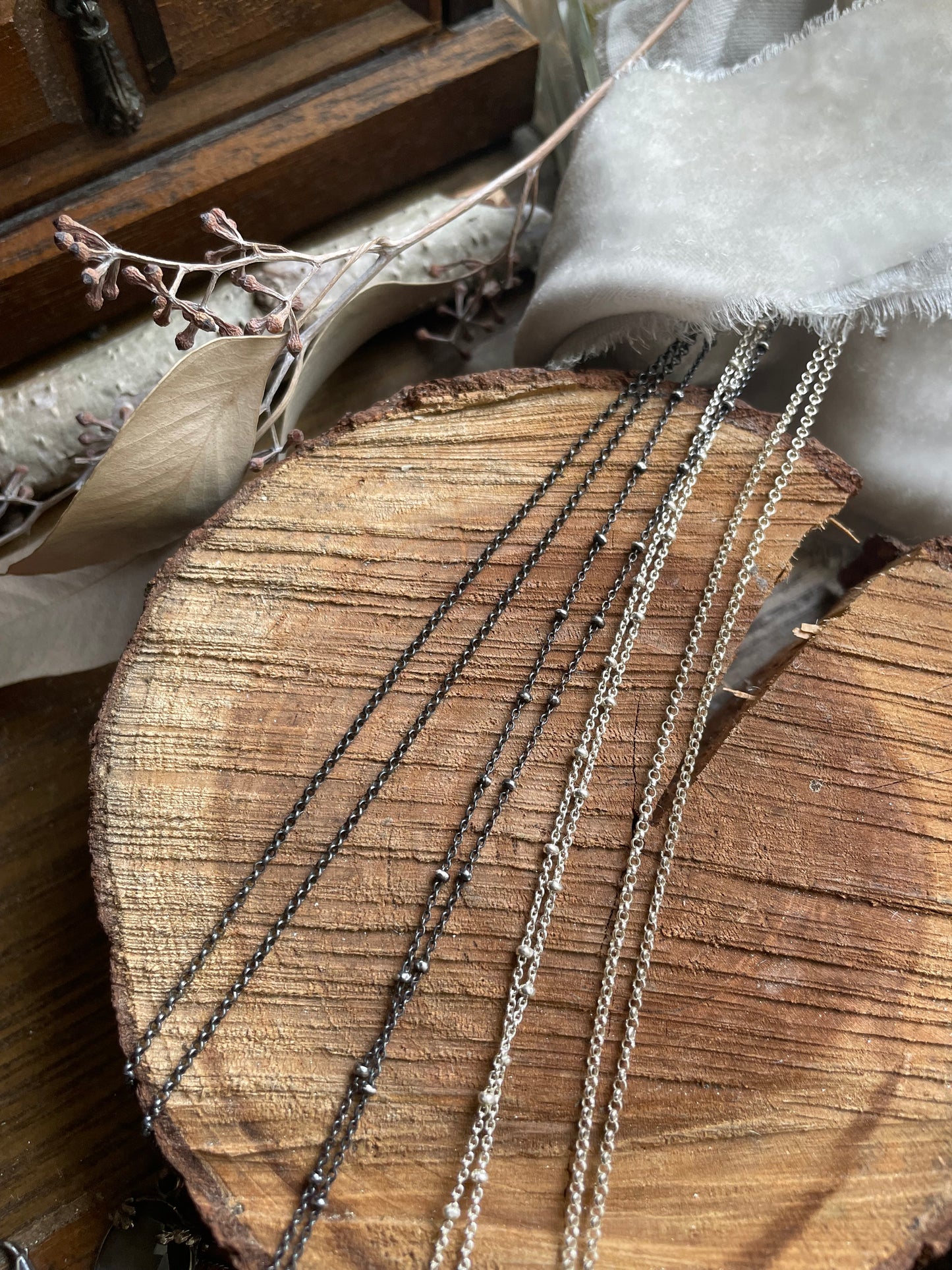 Aqua Kyanite with triskelle spirals and albatross- sterling silver necklace metalsmith made