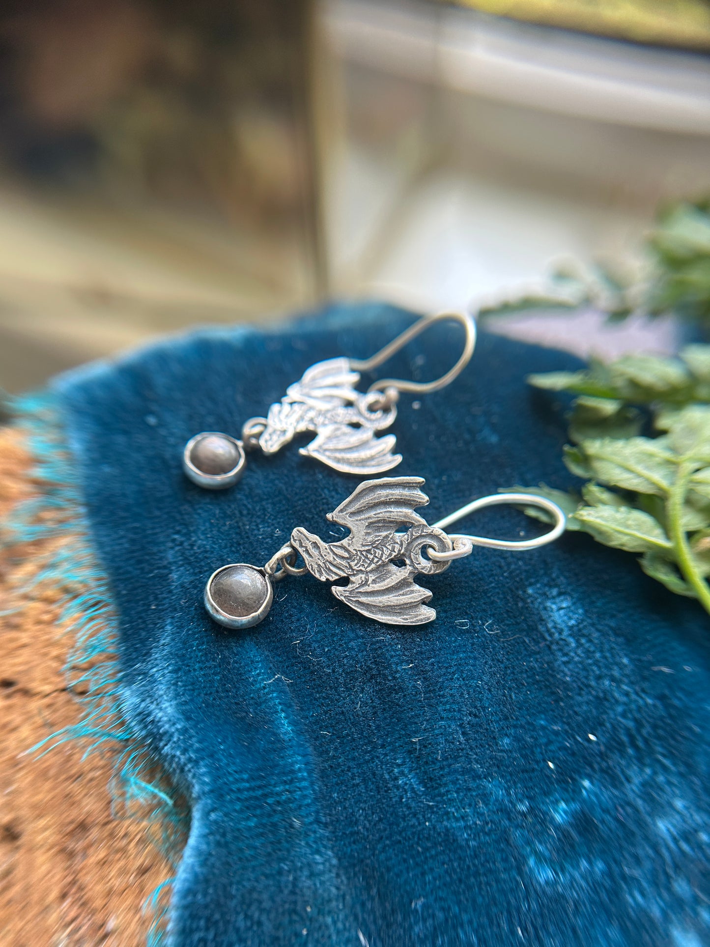 Dragons in Flight Earrings- sterling silver jewelry