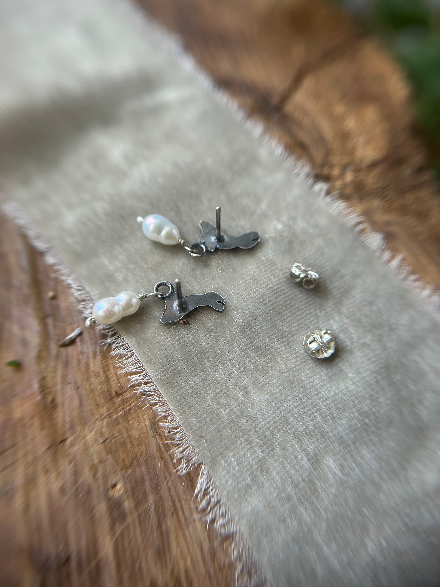 Mini Selkie Seal Post Earrings- sterling silver jewelry
