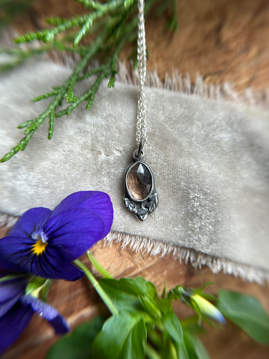 Oak Forest Acorn Necklace with Imperial Topaz