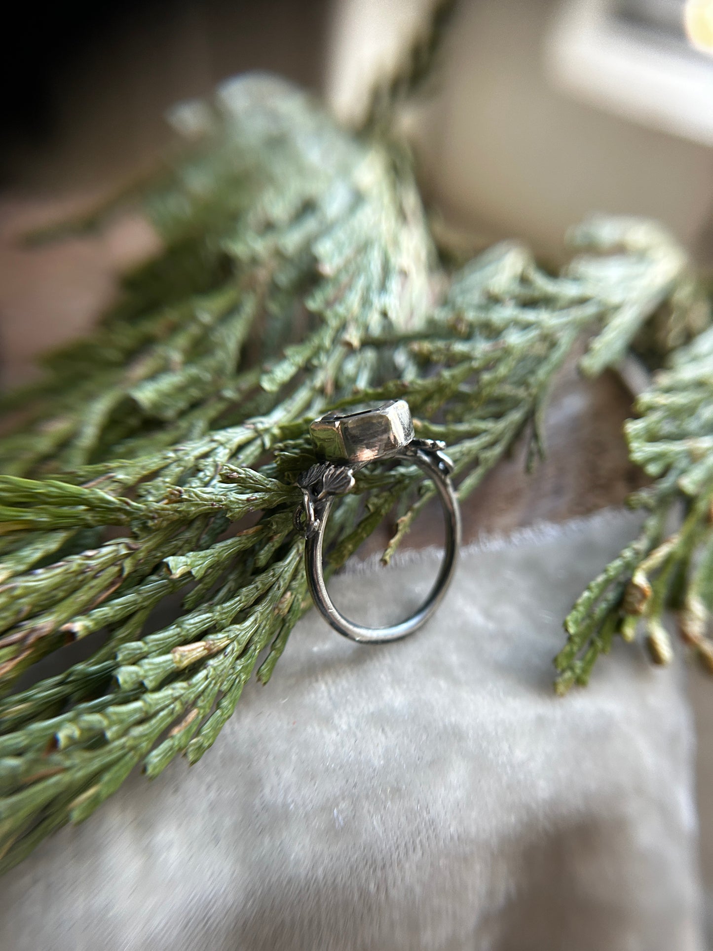Fox in the Ivy Garden Ring- Sterling silver jewelry made to order
