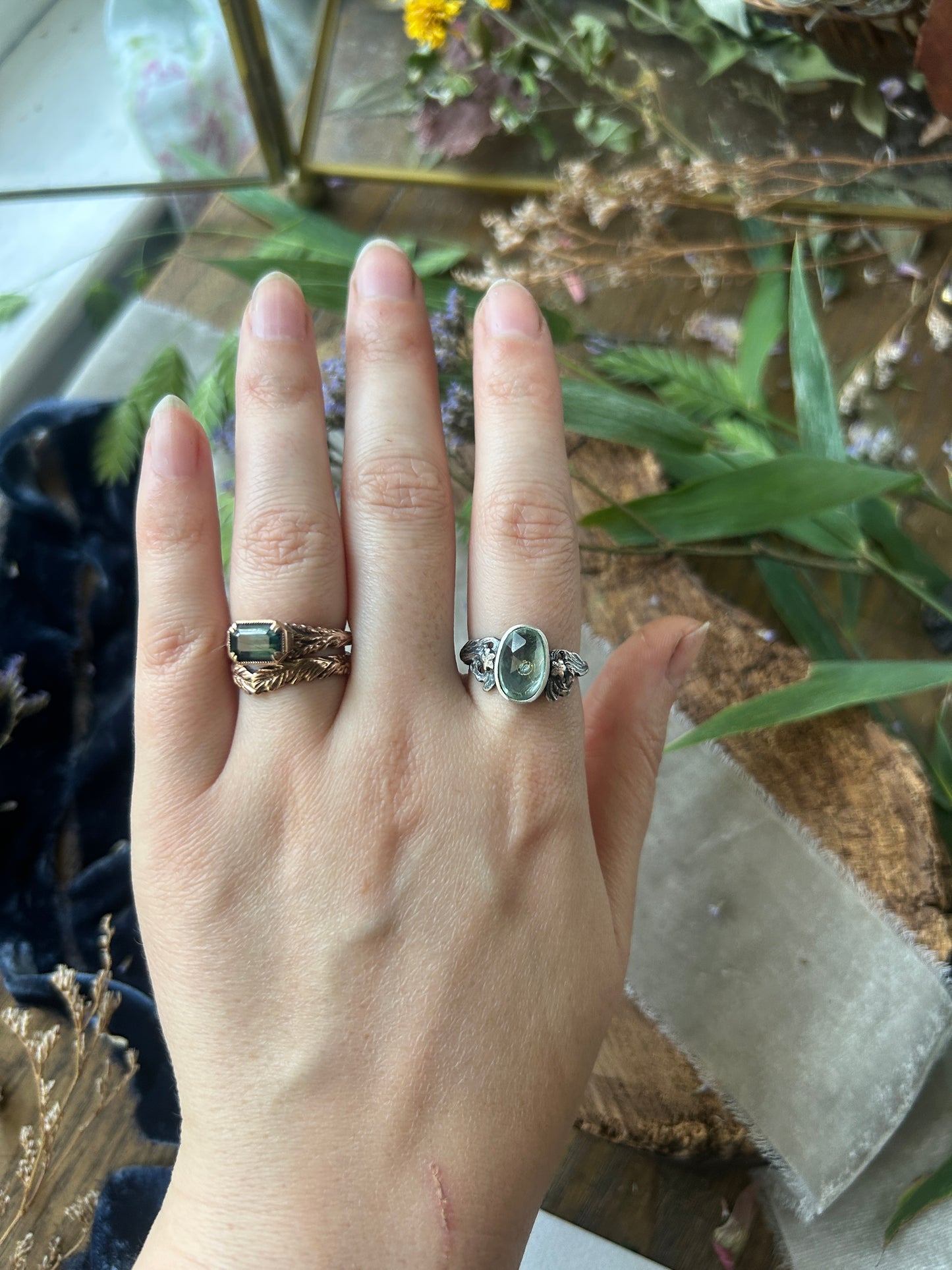 Song of the Sea Aquamarine ring- sterling silver jewelry