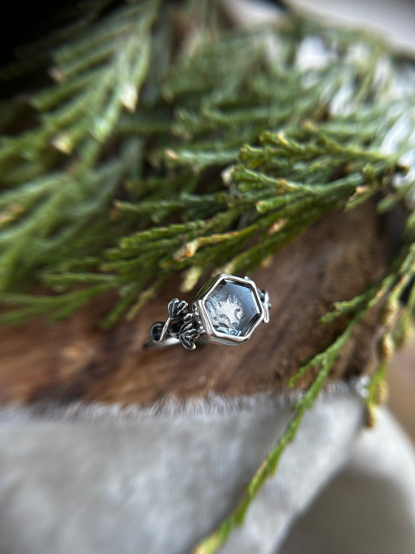 Fox in the Ivy Garden Ring- Sterling silver jewelry made to order