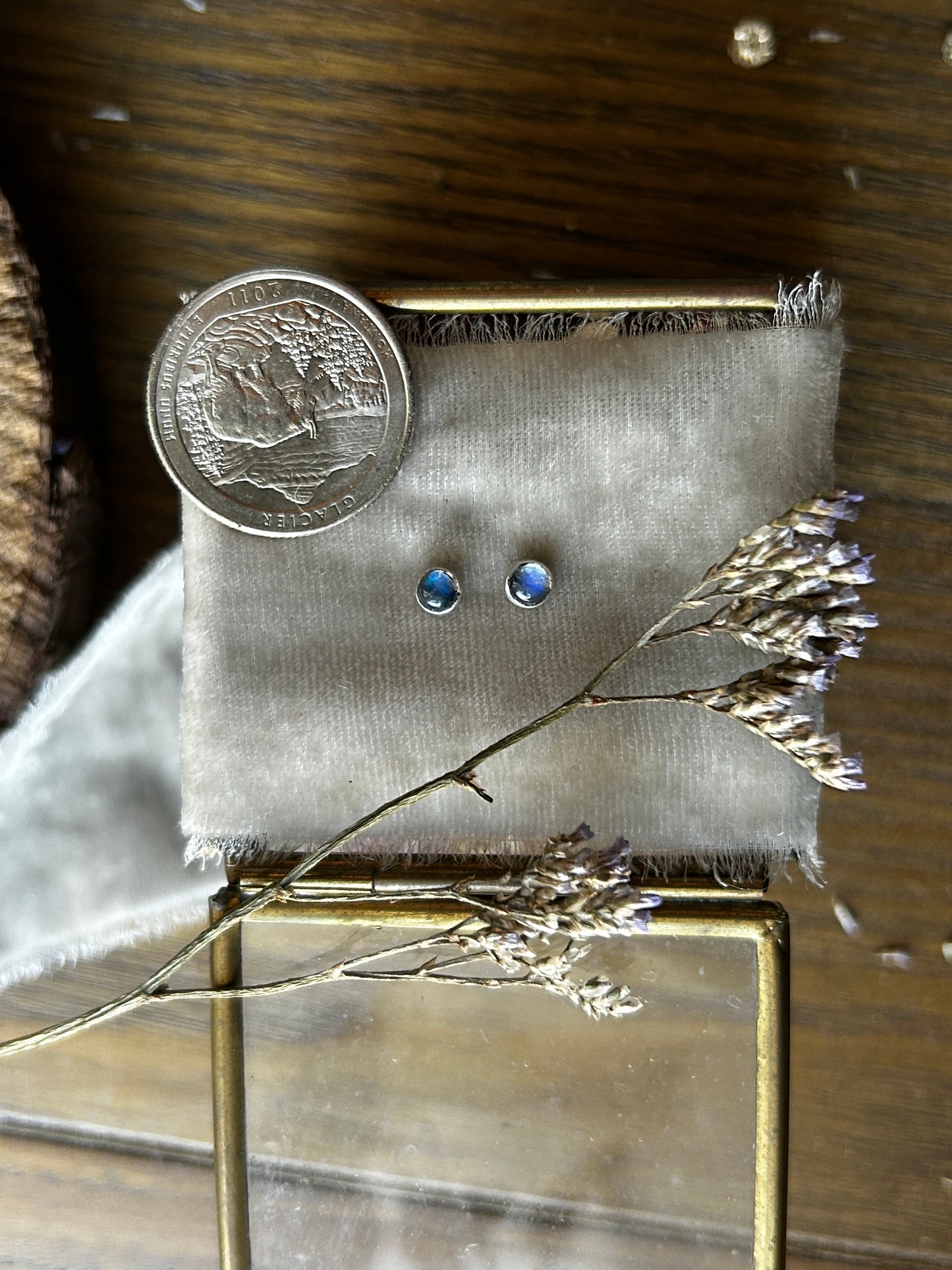 Everyday gemstone post earrings- choice of gemstone Sterling silver jewelry