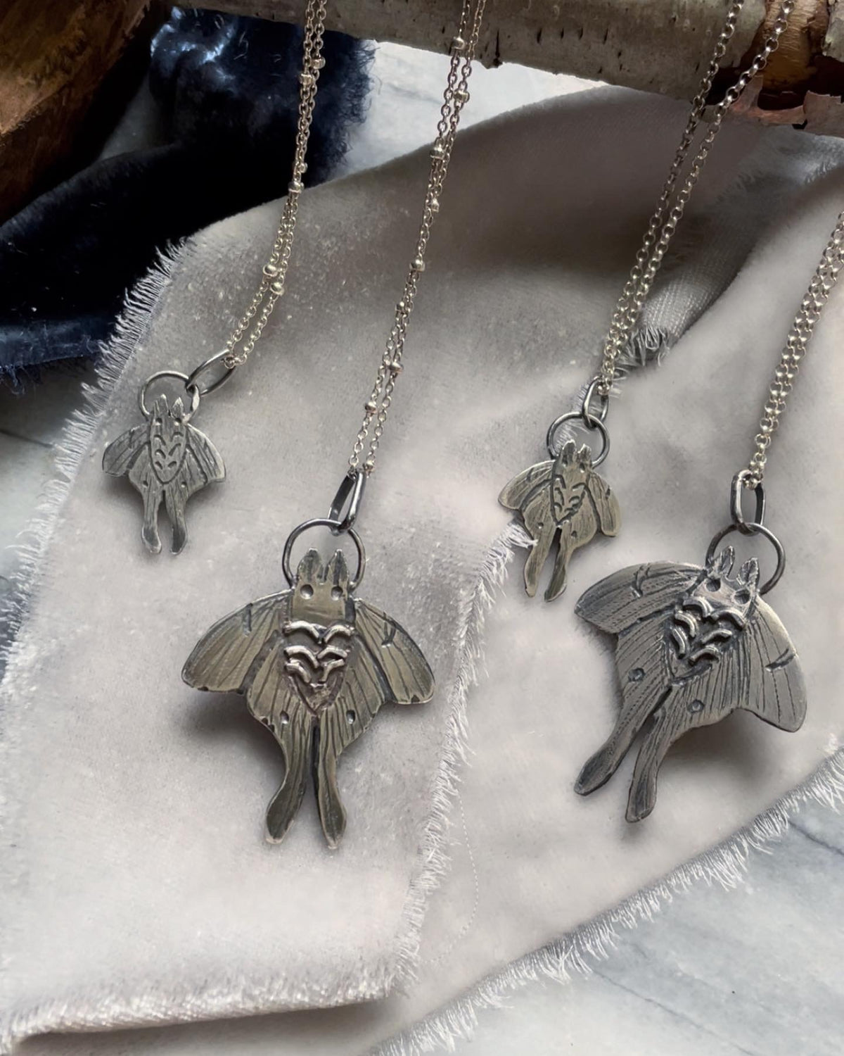 Reserved- custom Luna moth pendant with opal