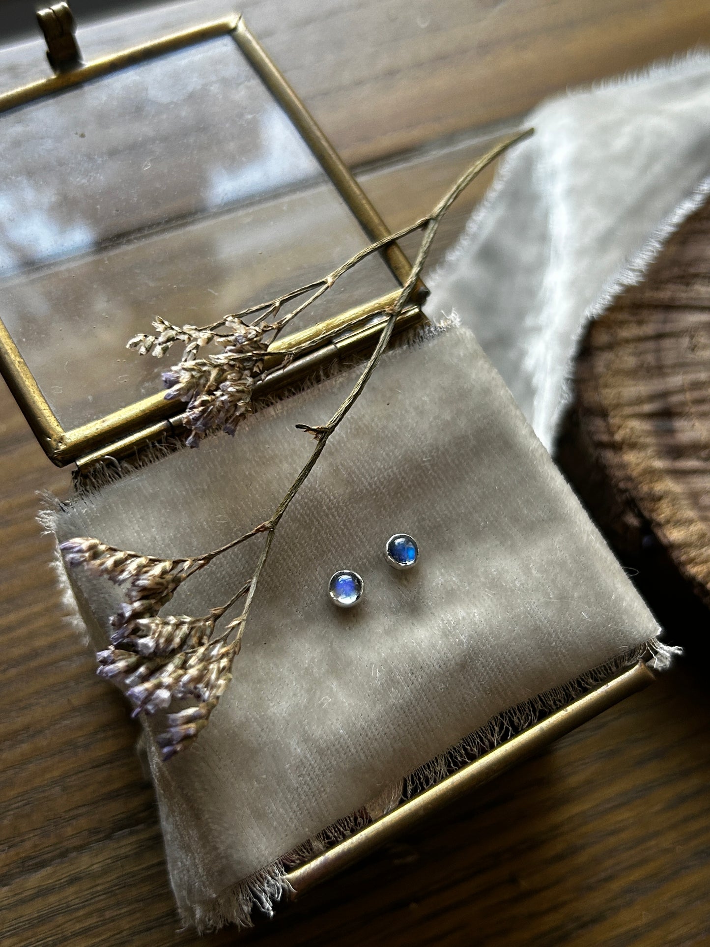 Everyday gemstone post earrings- choice of gemstone Sterling silver jewelry