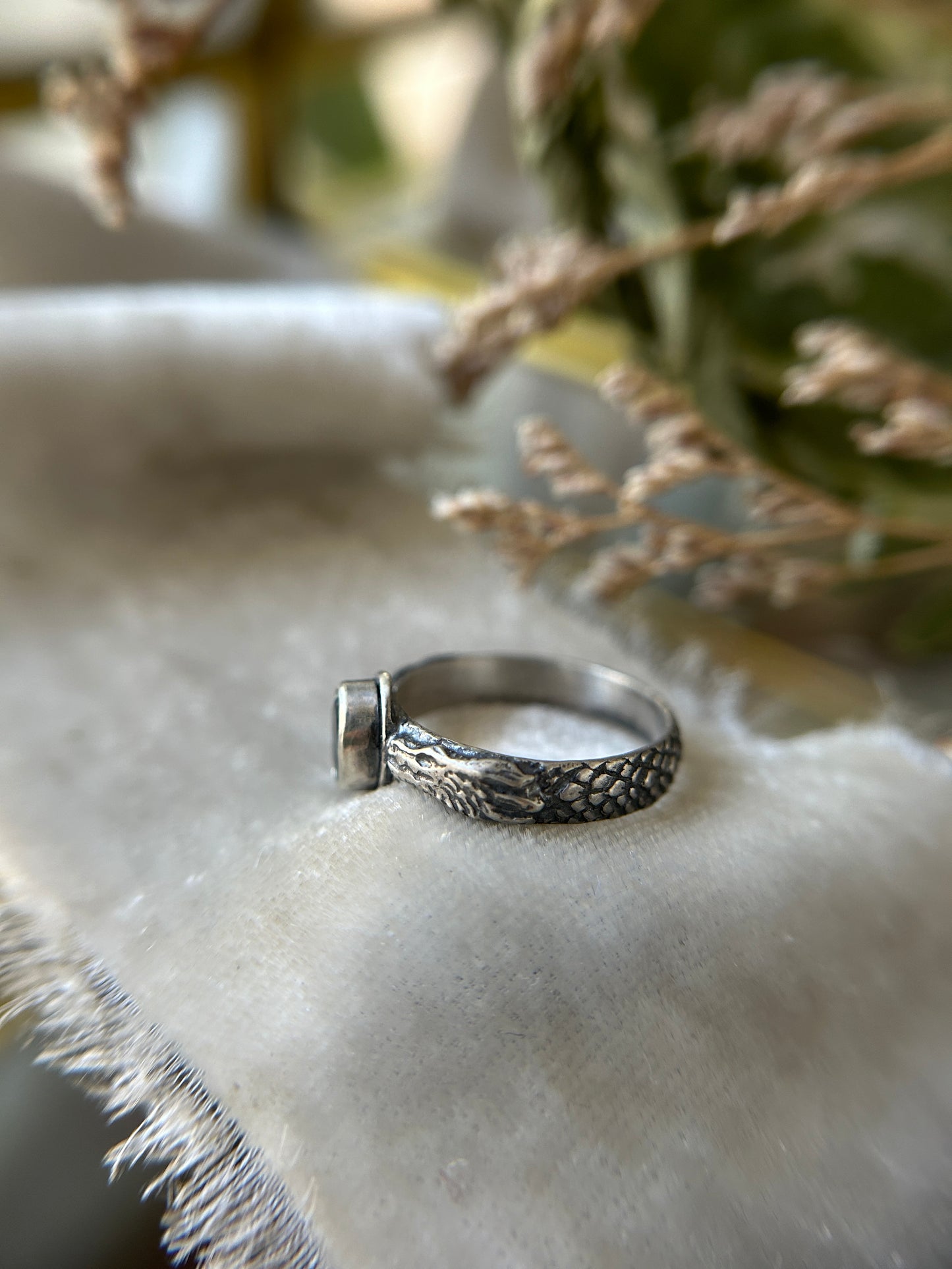 dragon ring in your choice of gemstone - made to order sterling silver jewelry
