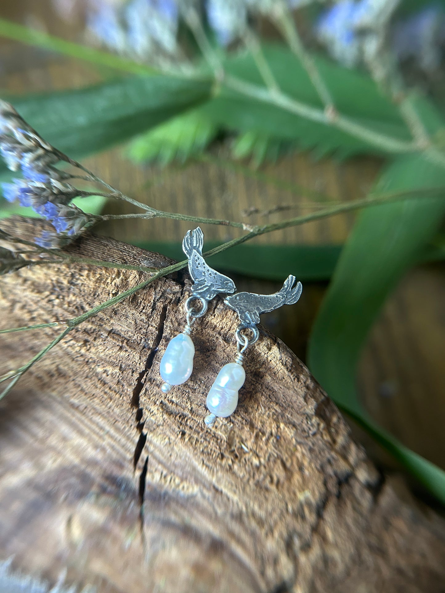 Mini Selkie Seal Post Earrings- sterling silver jewelry