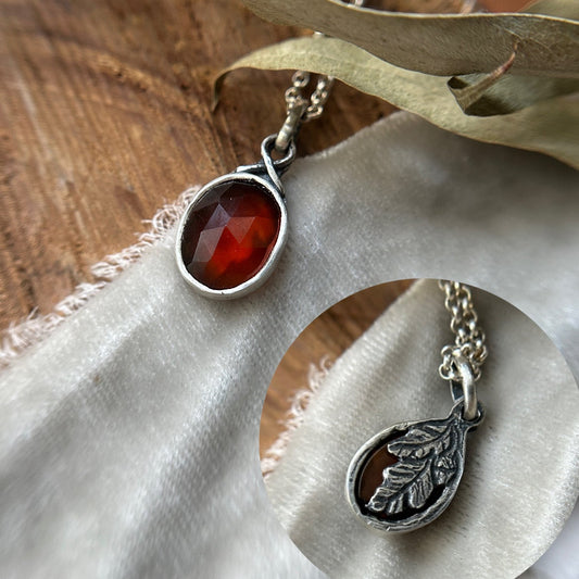 Ready to ship Hidden Forest Leaf Necklace- sterling silver jewelry