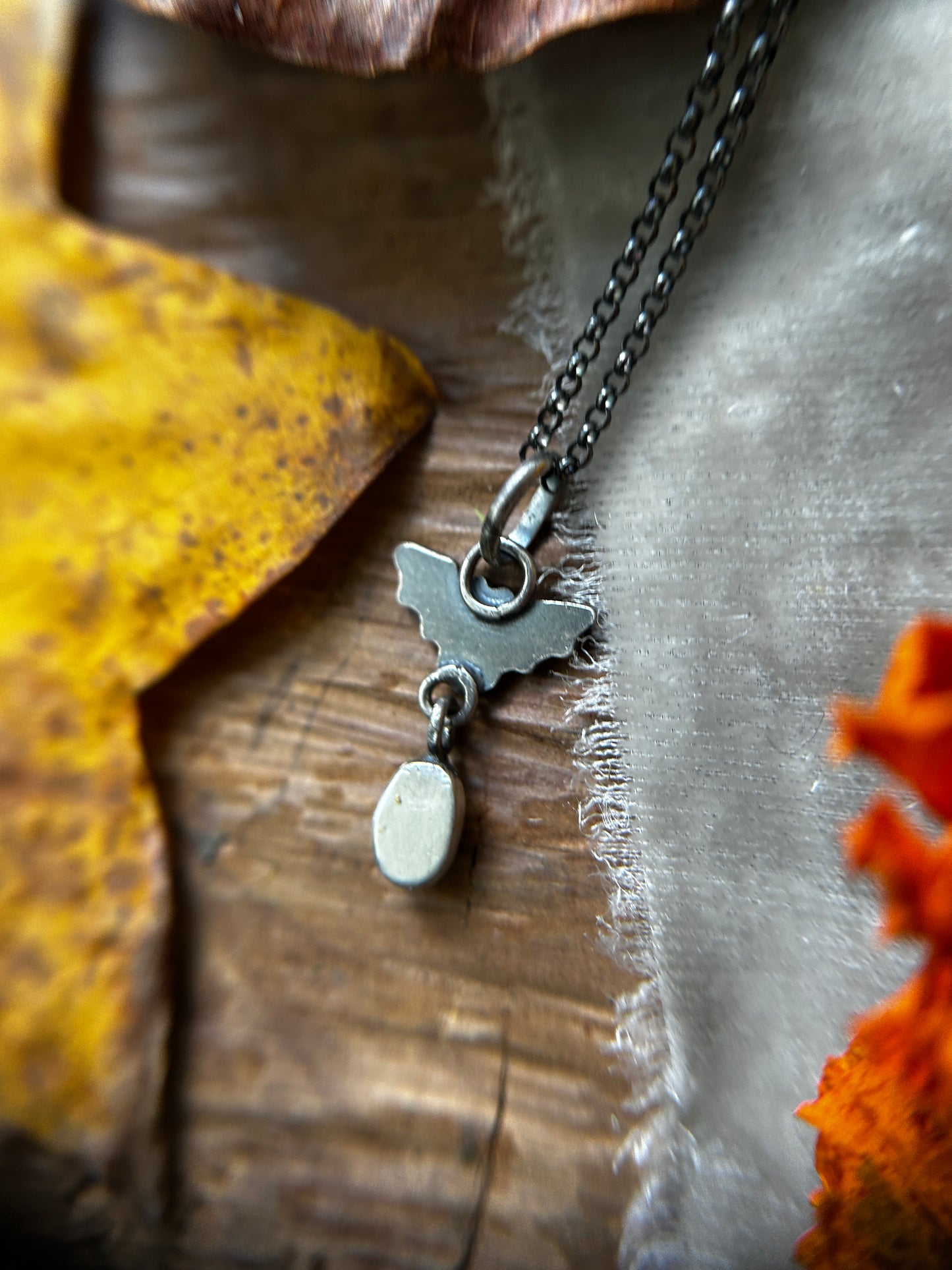 Bat Necklace with star sapphire- sterling silver jewelry- PRE ORDER