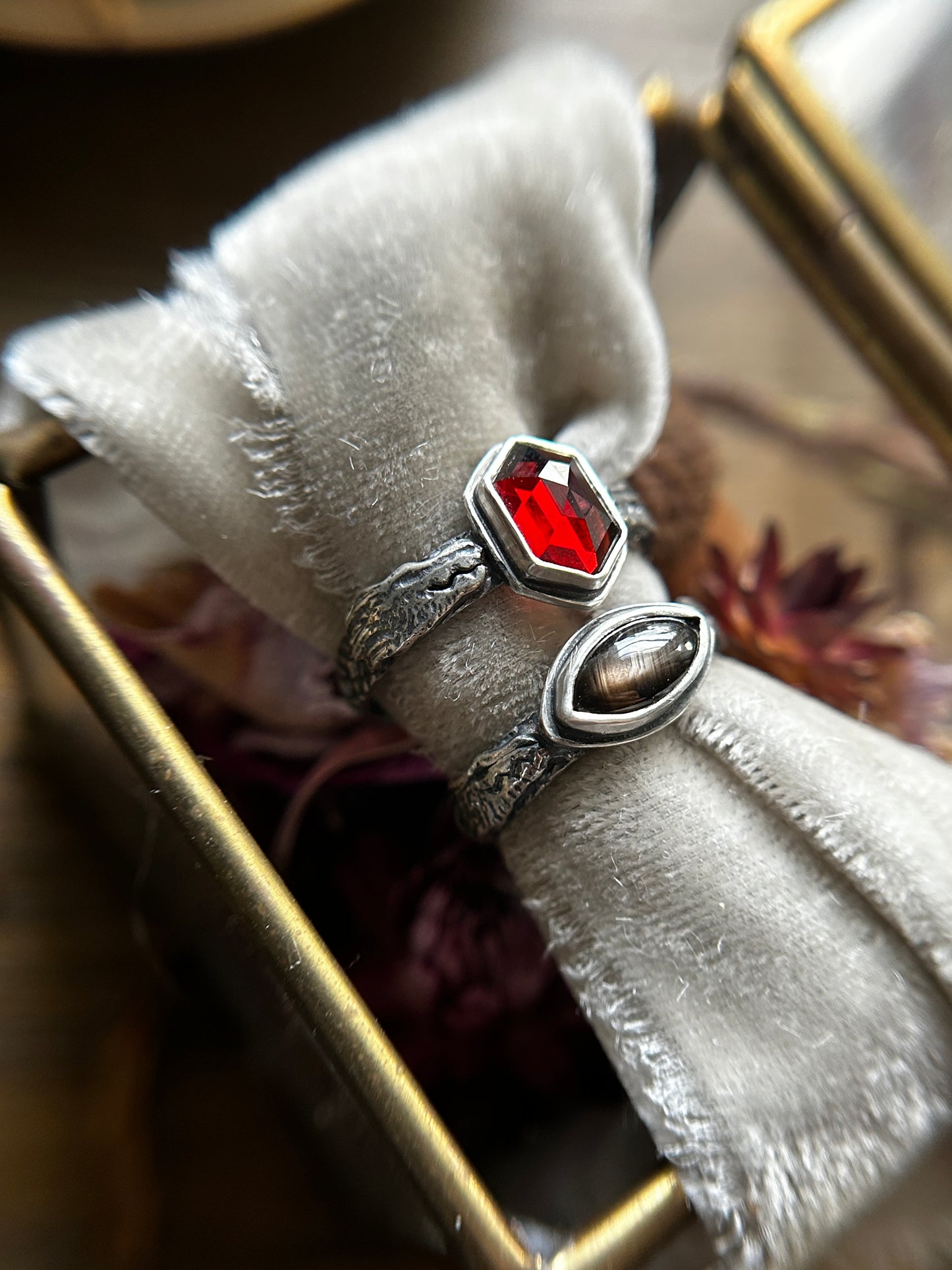 dragon ring in your choice of gemstone - made to order sterling silver jewelry