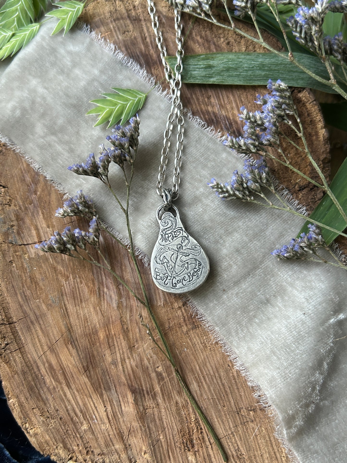 Moonlit Voyage Sailing Ship under Portrait Cut Quartz with a black star sapphire- sterling silver jewelry mourning