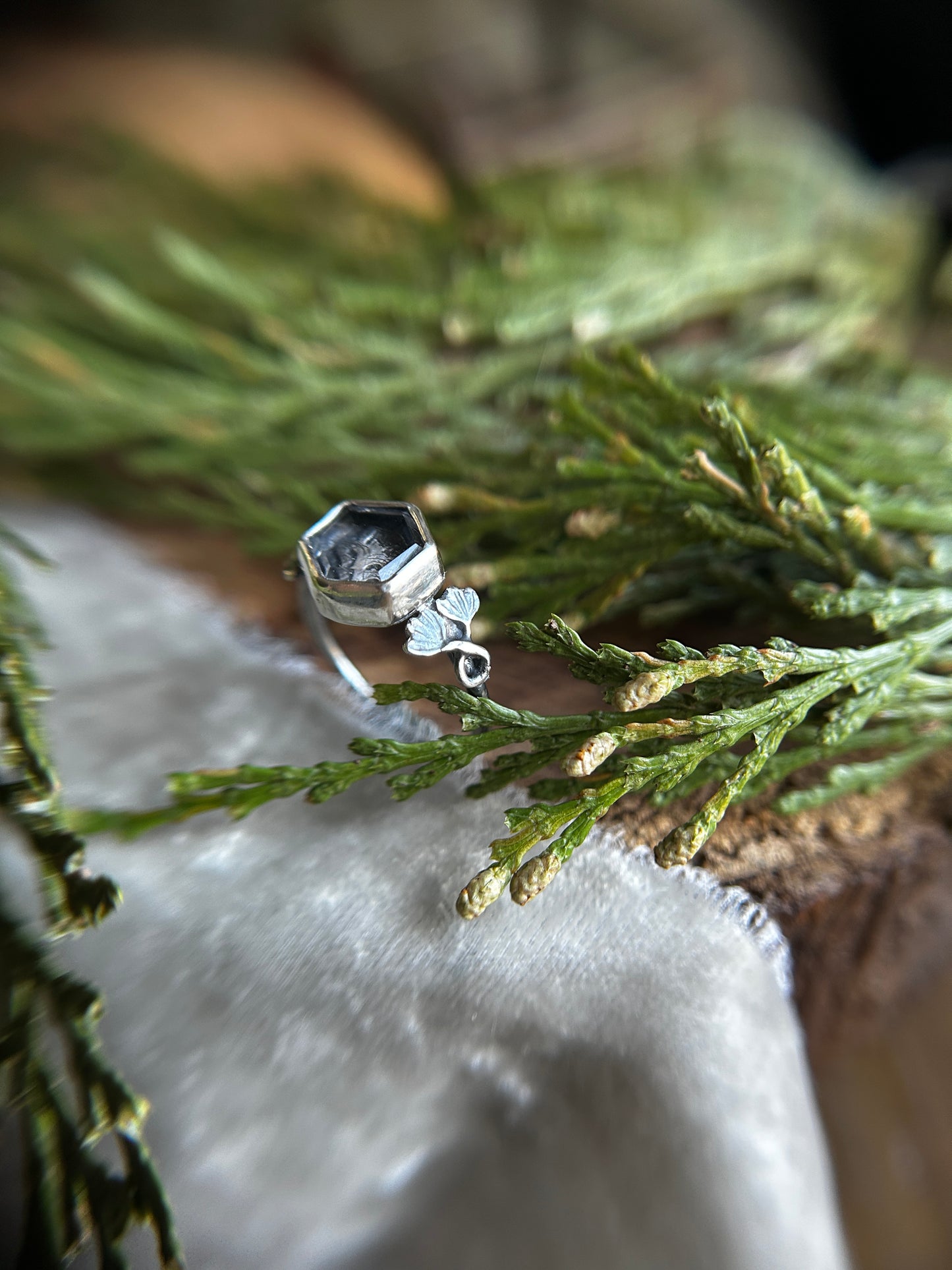 Fox in the Ivy Garden Ring- Sterling silver jewelry made to order