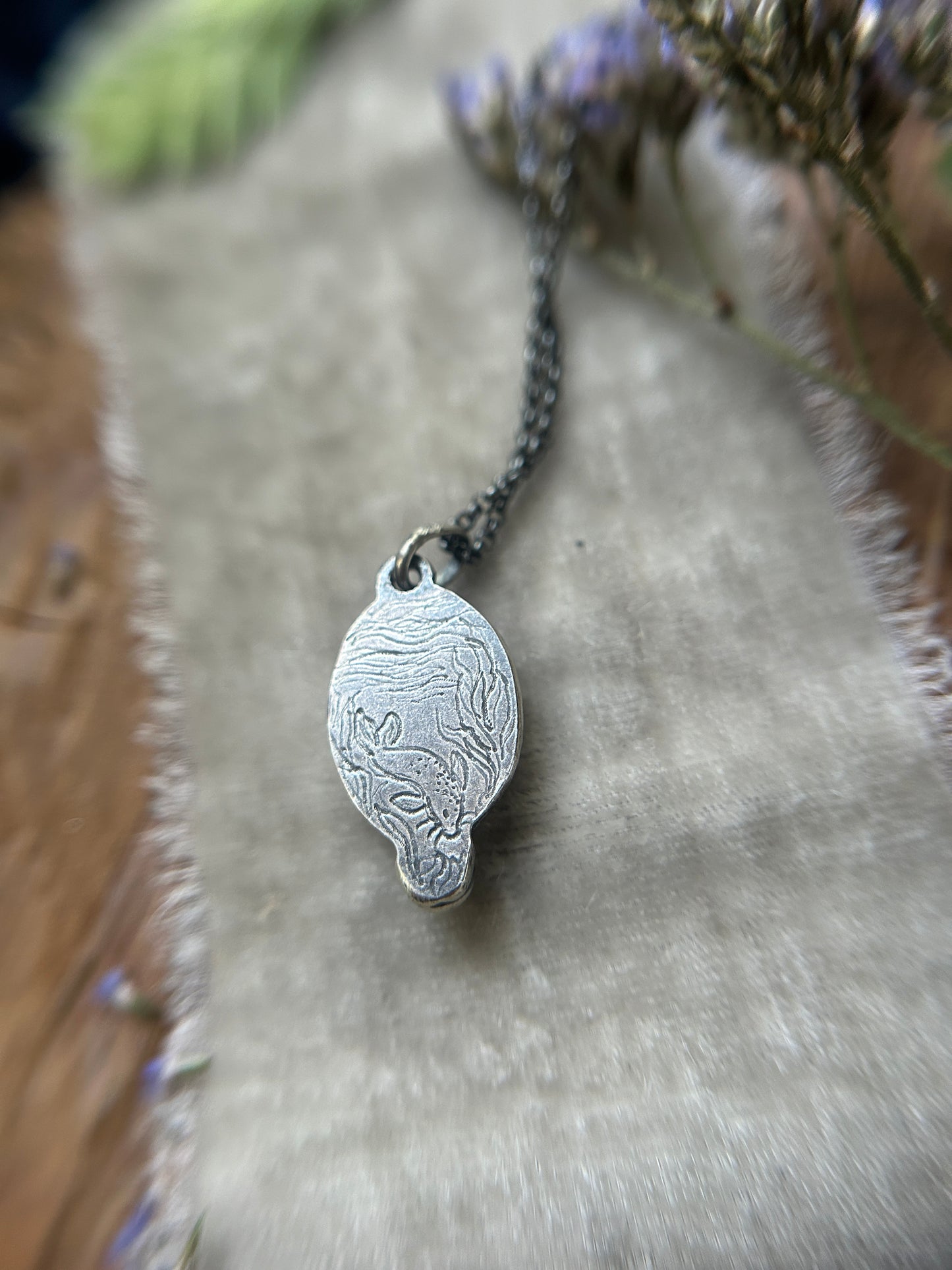 Selkie Seal under Clear Quartz Necklace- sterling silver jewelry