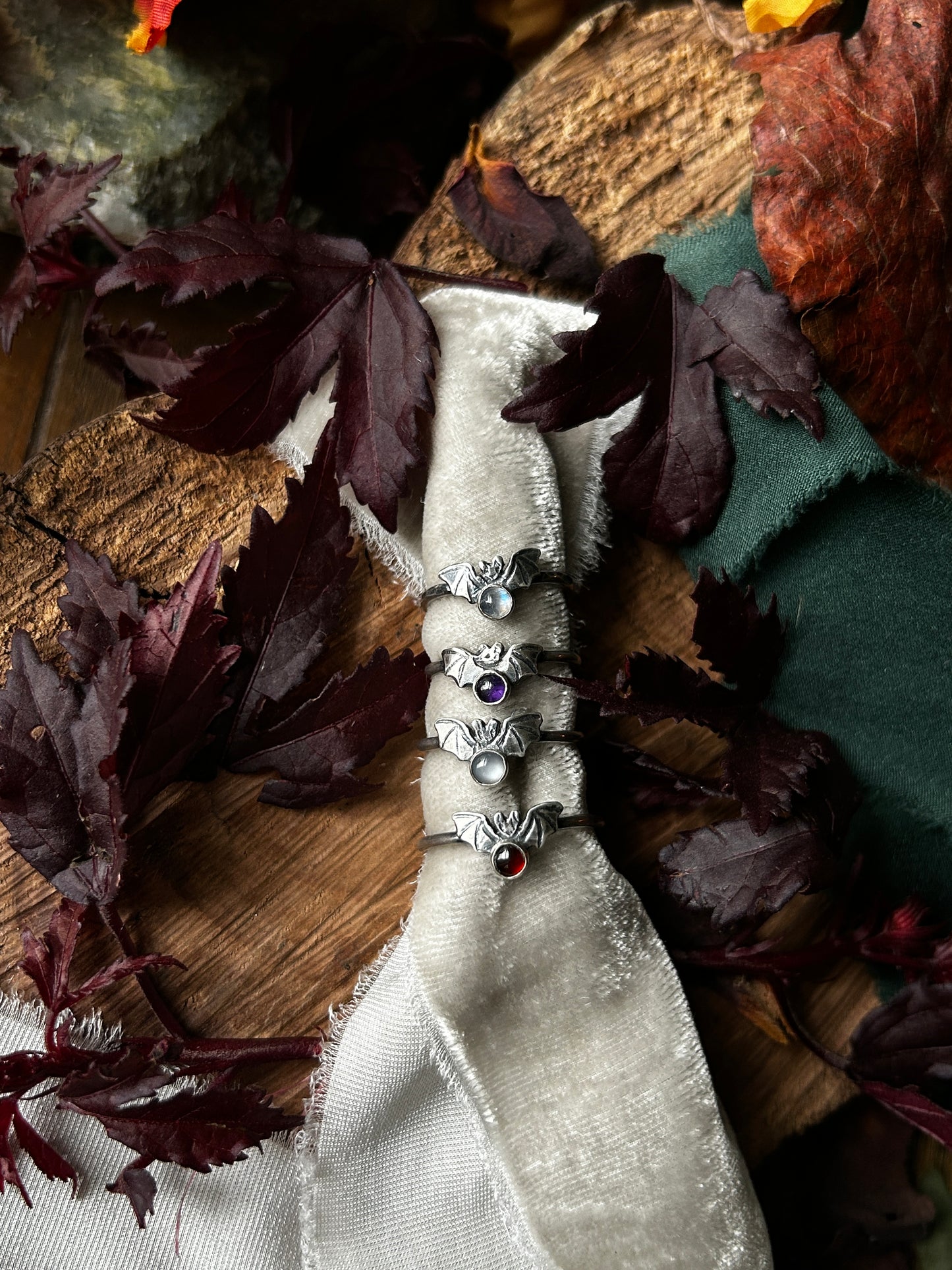 Ready to ship bat ring- assortment of sizes and gemstone jewelry