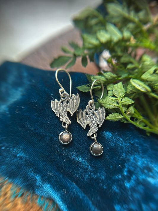 Dragons in Flight Earrings- sterling silver jewelry