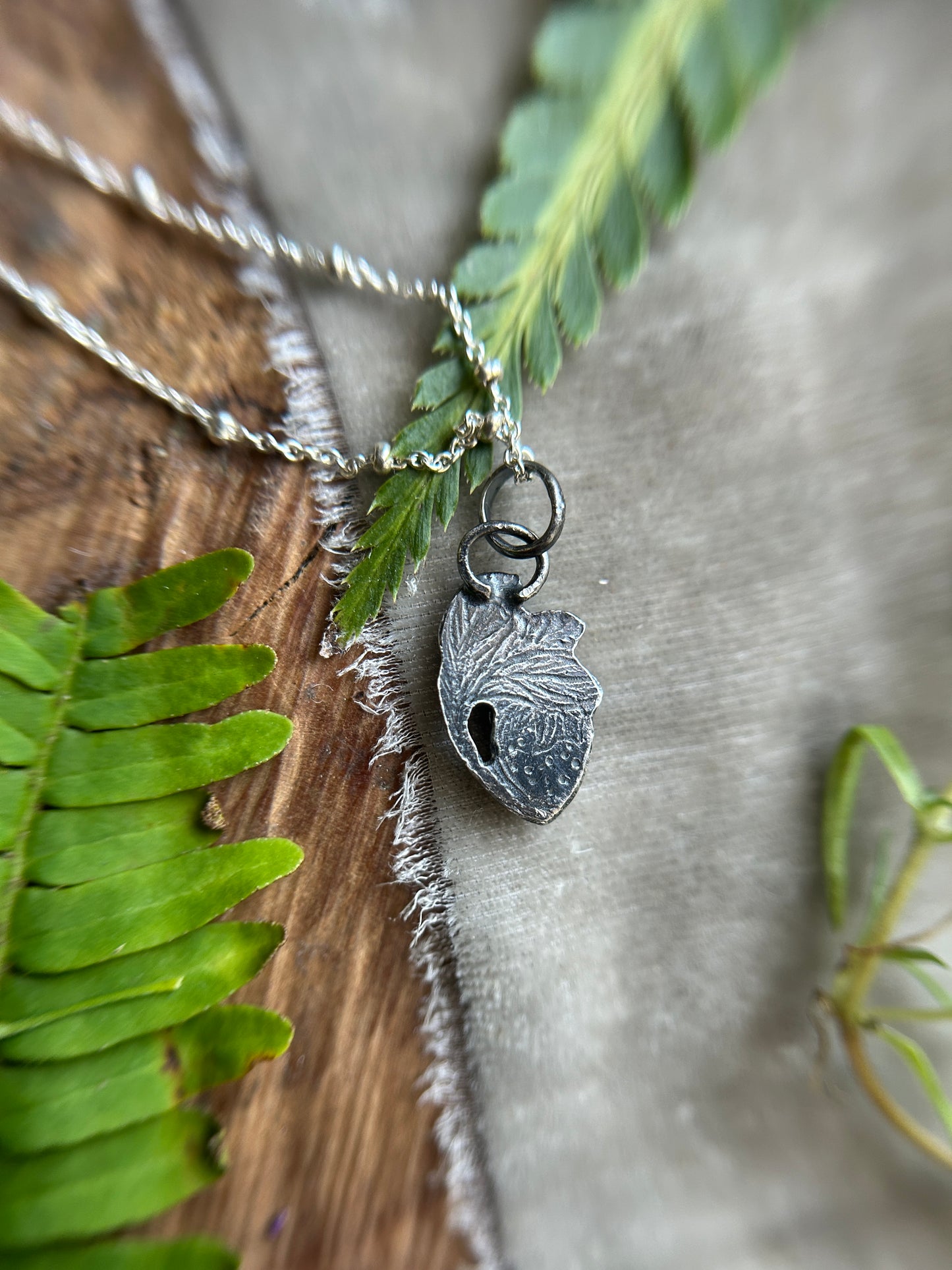 Strawberry red garnet necklace- Sterling silver jewelry