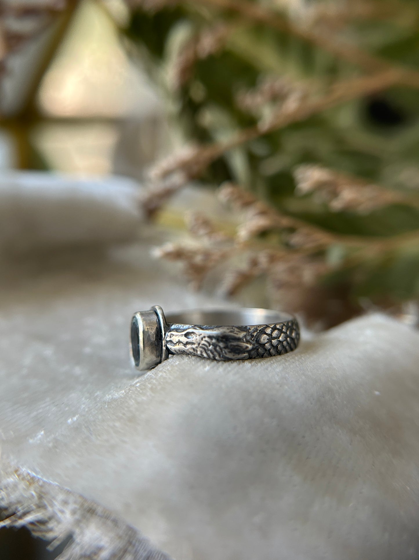 dragon ring in your choice of gemstone - made to order sterling silver jewelry