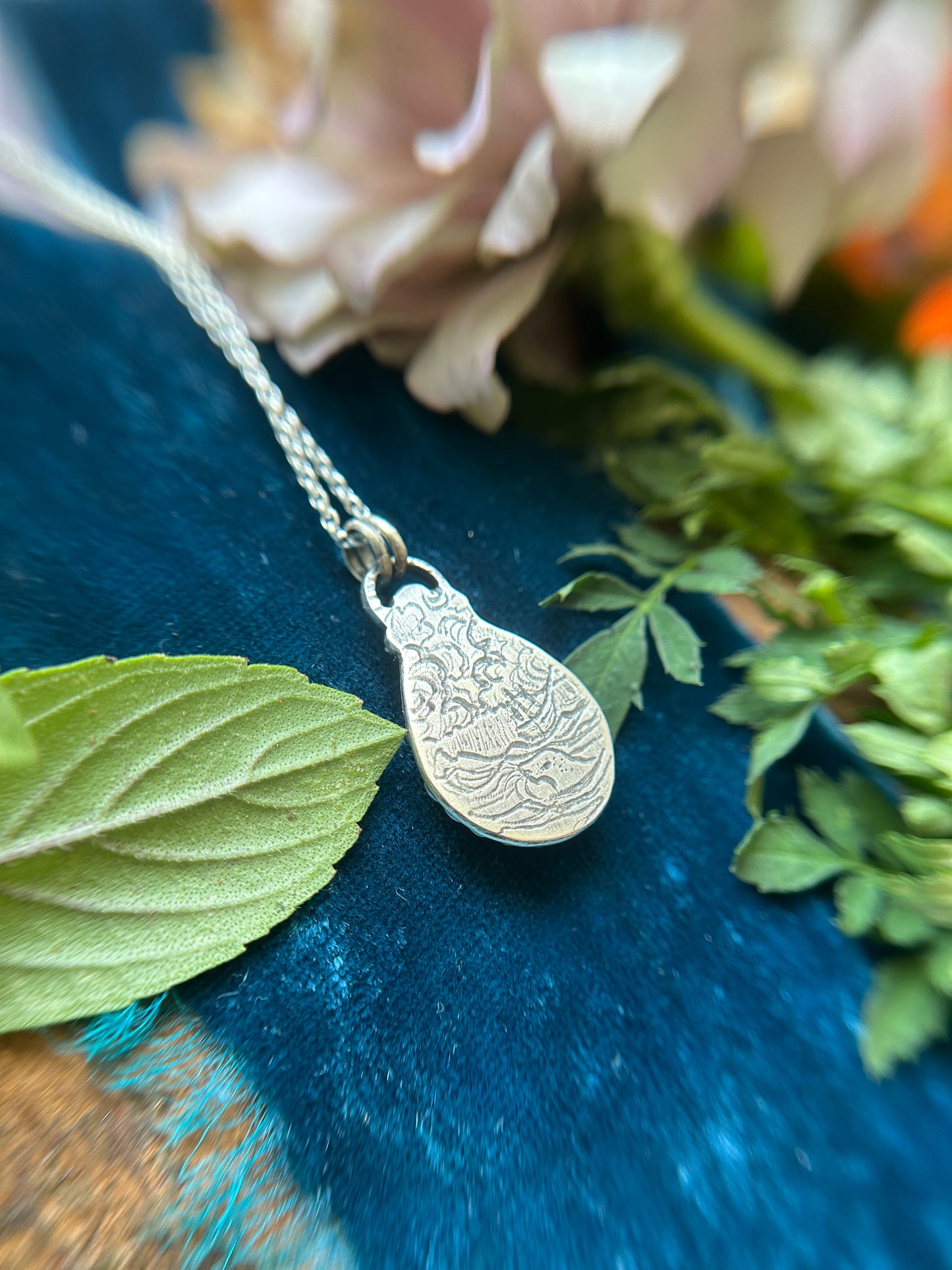 Sailing Ship through the Tempest - portrait cut quartz with grey moonstone- sterling silver jewelry