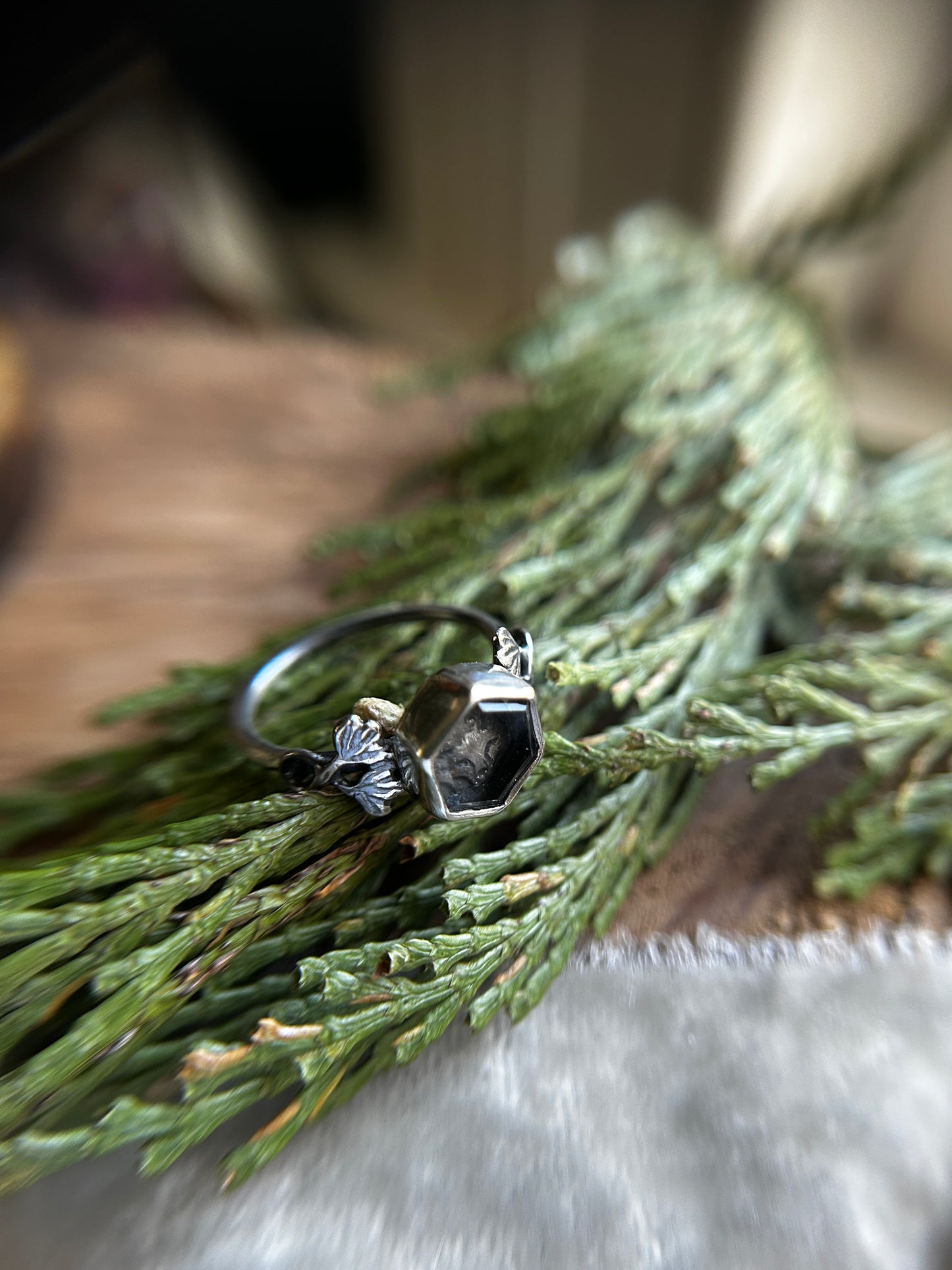 Fox in the Ivy Garden Ring- Sterling silver jewelry made to order