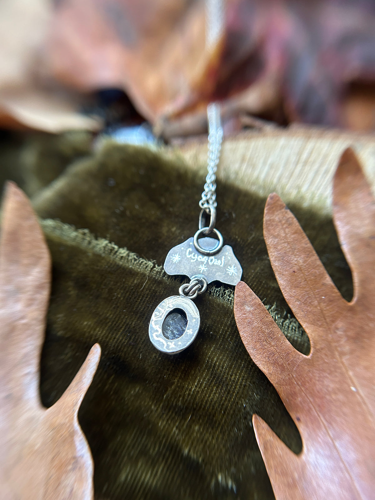 Bat Necklace with choice of gemstones- sterling silver jewelry
